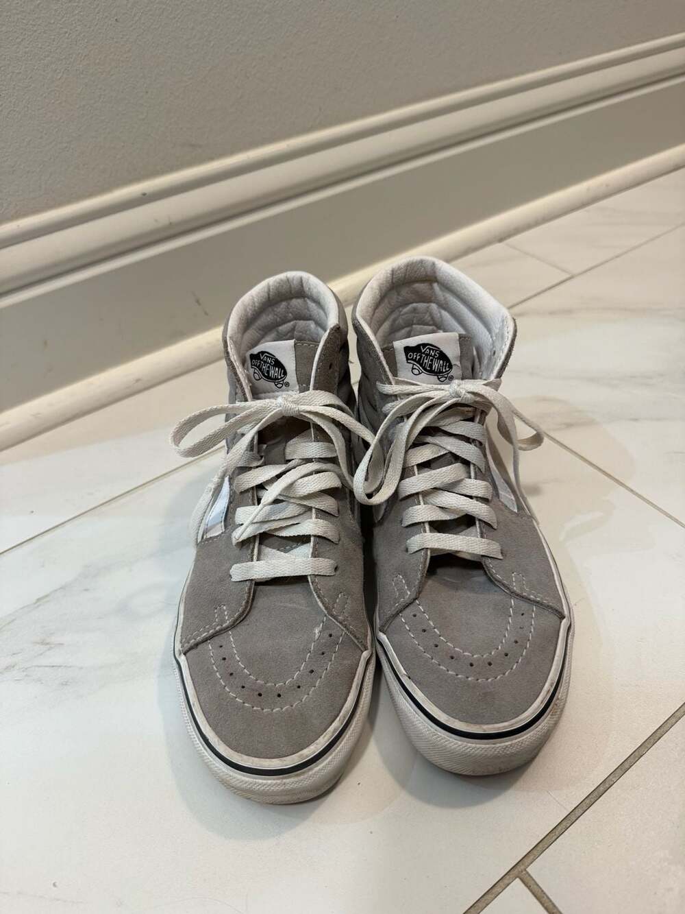Vans Sk8-Hi in grey suede and canvas Size W7